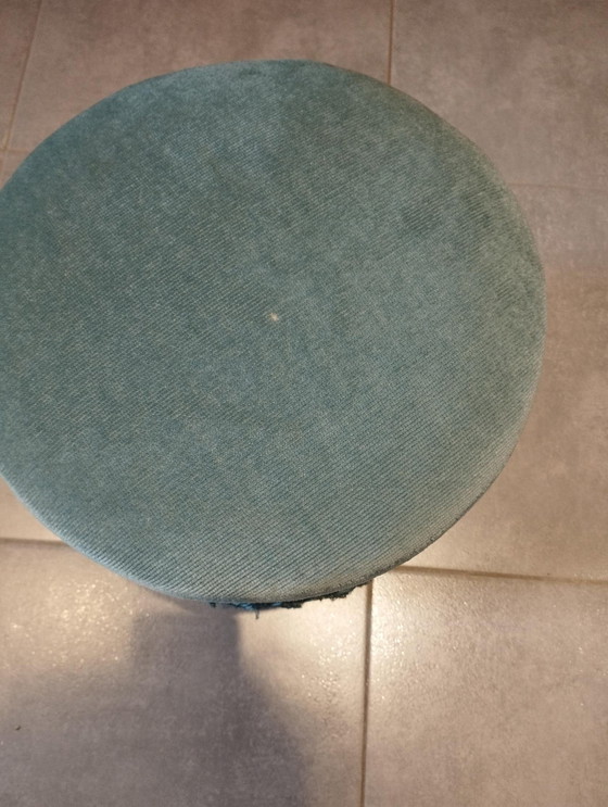 Image 1 of Pouf antico anni '50/'60 - Vintage - Blu pavone, Anatra