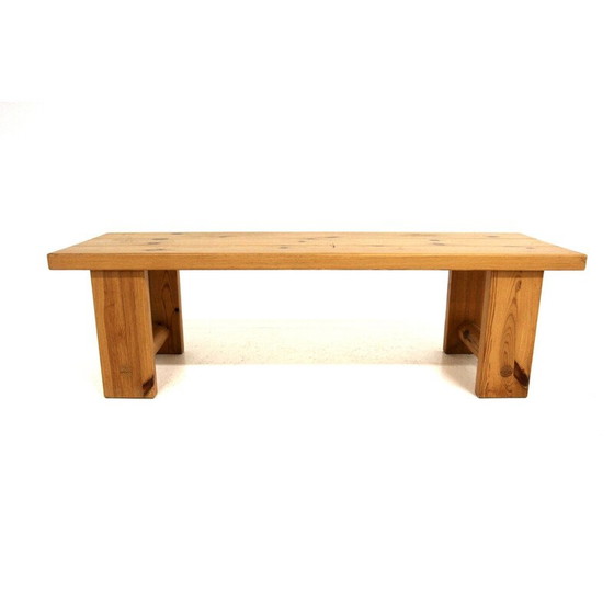 Image 1 of Vintage Scandinavian pine bench, Sweden 1970