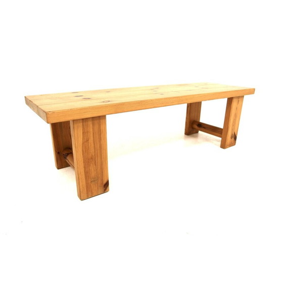 Image 1 of Vintage Scandinavian pine bench, Sweden 1970