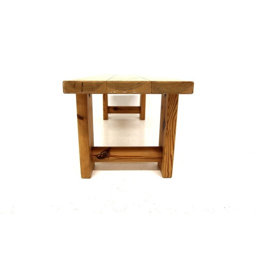 Vintage Scandinavian pine bench, Sweden 1970