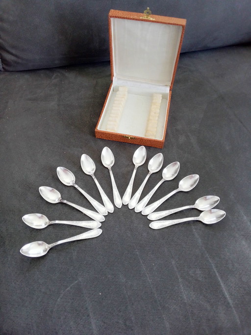 12 Beautiful Silver Teaspoons ..