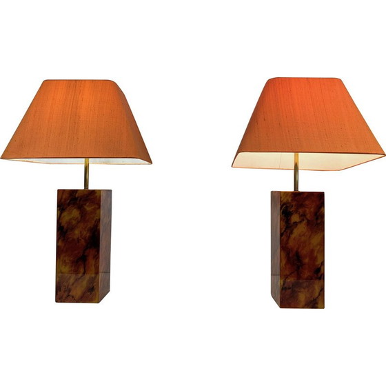 Image 1 of Pair of vintage Plexiglas lamps, 1970
