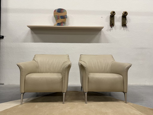 2 Leolux Mayon Armchairs Senso Leather