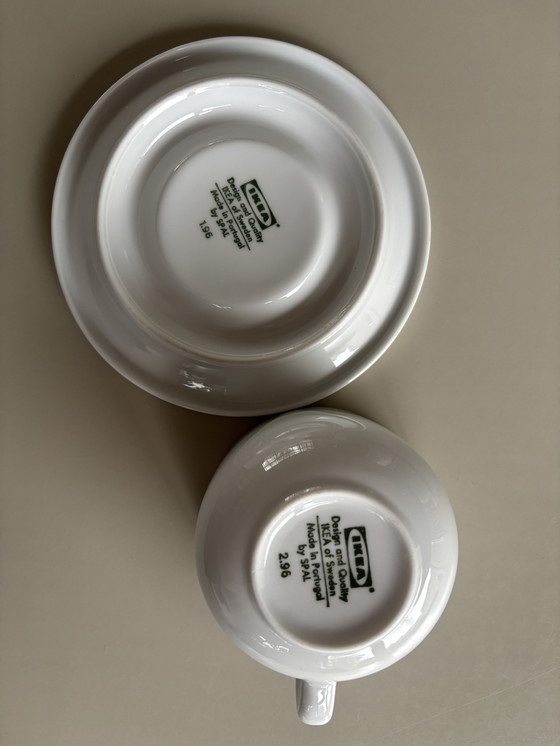 Image 1 of Ikea Rondo Cup And Saucer Set, 6 Pieces