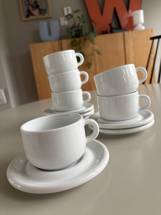 Image 1 of Ikea Rondo Cup And Saucer Set, 6 Pieces