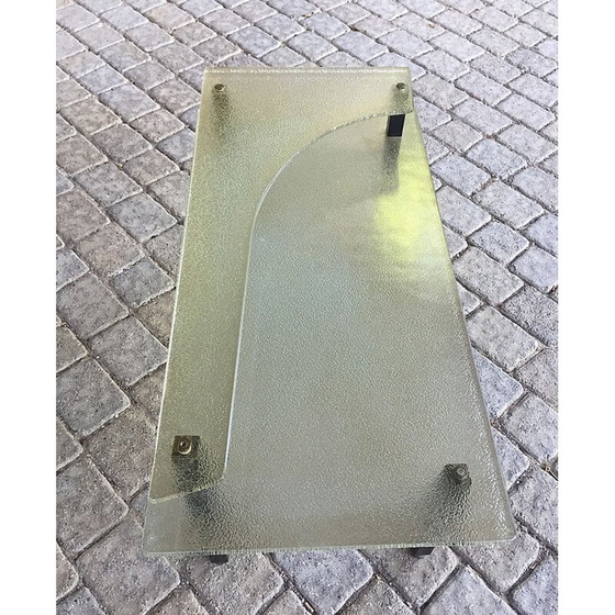 Image 1 of Tavolino da caffè vintage con doppio piano in vetro st gobain