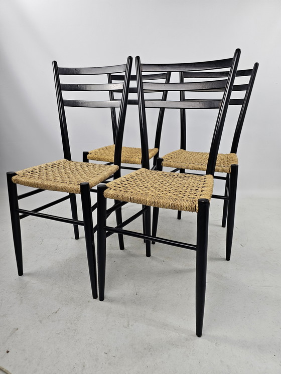 Image 1 of 4x Italian wooden chairs