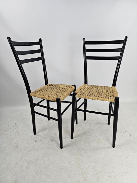 Image 1 of 4x Italian wooden chairs