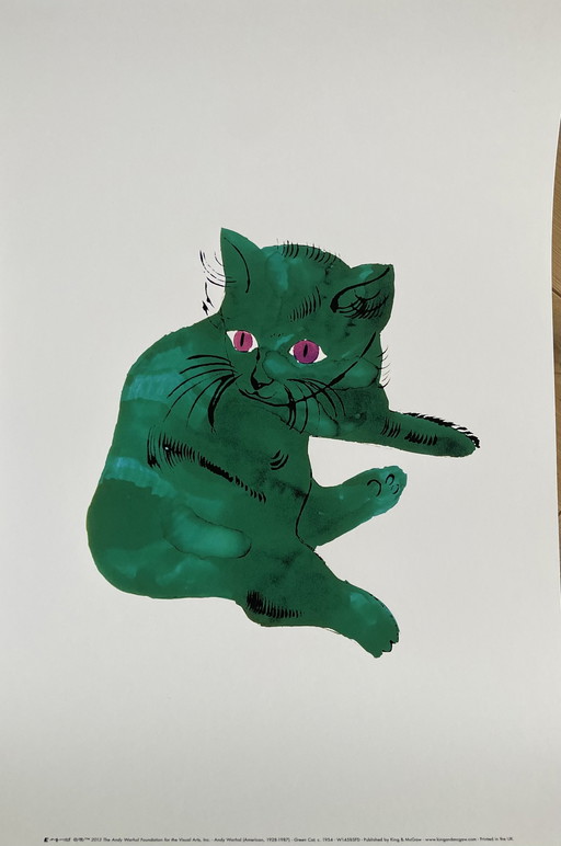 Andy Warhol  (1928-1987), Green Cat, C. 1954, Copyright 2013 The Andy Warhol Foundation For The Visual Arts, Inc., Printed In Th