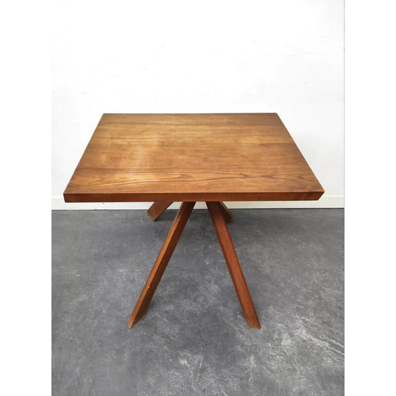 Image 1 of Vintage elmwood table by Pierre Chapo, 1950