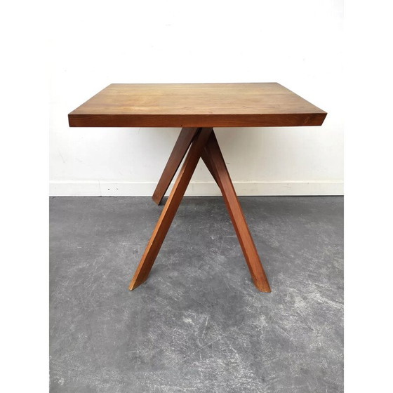 Image 1 of Vintage elmwood table by Pierre Chapo, 1950