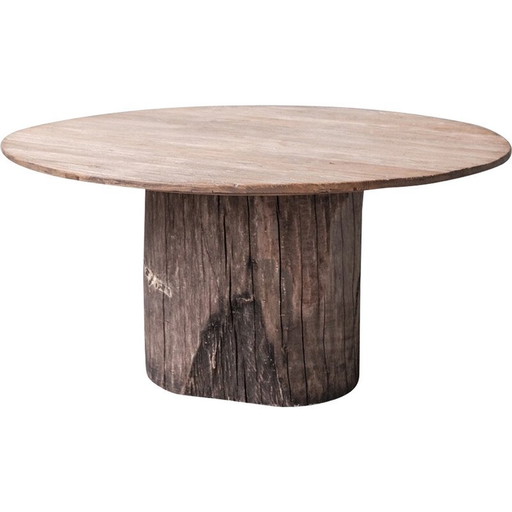 Vintage French wooden dining table, 1970s