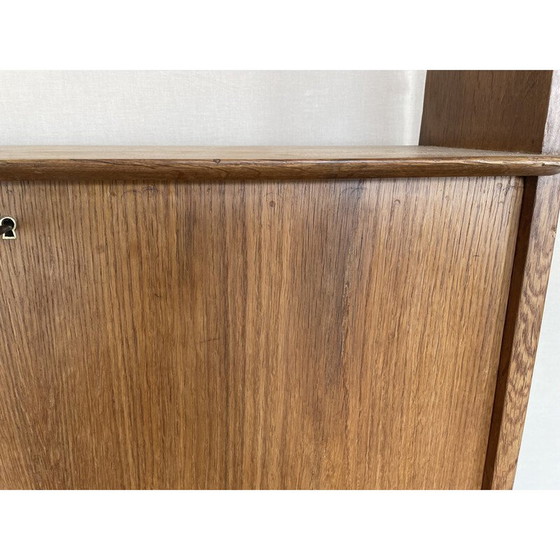 Image 1 of Vintage oak hanging secretary desk by Marcel Gascoin for Arhec, 1950
