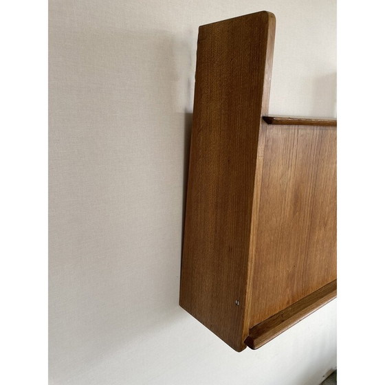 Image 1 of Vintage oak hanging secretary desk by Marcel Gascoin for Arhec, 1950