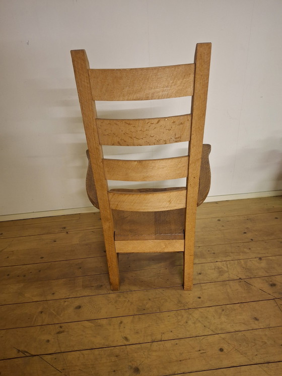 Image 1 of Brutalist Vintage Oak Armchair