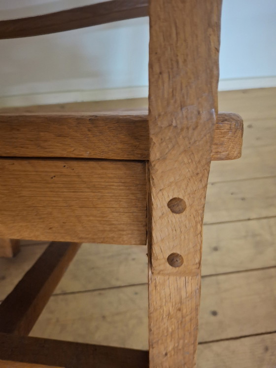 Image 1 of Brutalist Vintage Oak Armchair