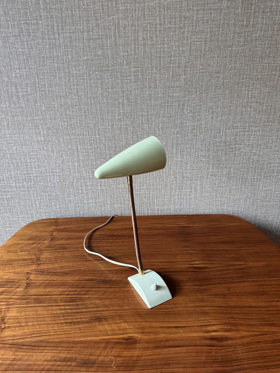 Image 1 of Space Age Lamp From Hoso Hoffmeister & Sohn In Soft 50s Green