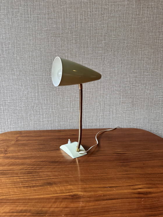 Image 1 of Space Age Lamp From Hoso Hoffmeister & Sohn In Soft 50s Green