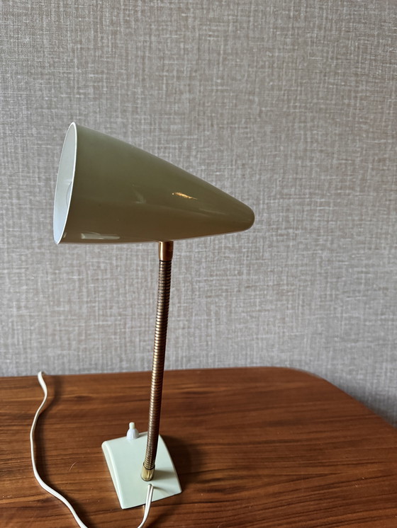 Image 1 of Space Age Lamp From Hoso Hoffmeister & Sohn In Soft 50s Green