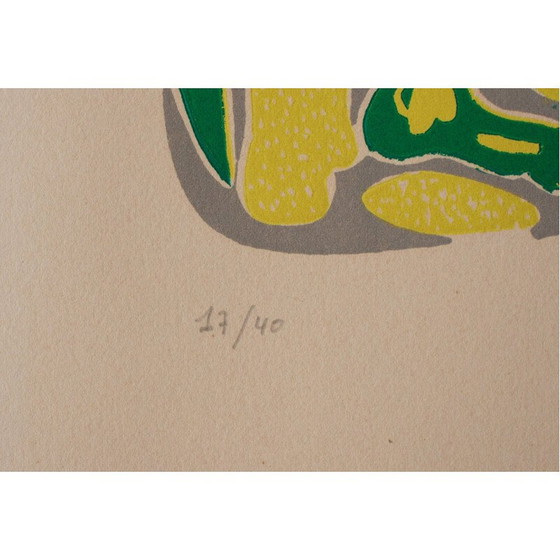 Image 1 of Vintage lithograph "Surrealist Characters" by Jules Perahim, 1740