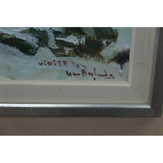 Image 1 of Dipinto a olio su tela moderna vintage di Gunnar Herman Berglund, Svezia 1960