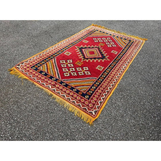 Image 1 of Vintage hand-woven wool Berber rug, 1970