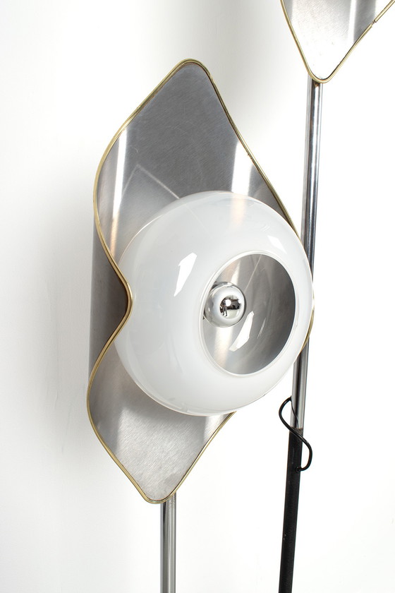 Image 1 of Italian chrome/glass floor lamp 69475