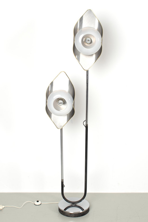 Image 1 of Italian chrome/glass floor lamp 69475