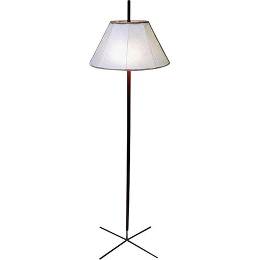 Vintage floor lamp mod G35 in teak and iron by Hans-Agne Jakobsson for Markaryd, Sweden 1960s