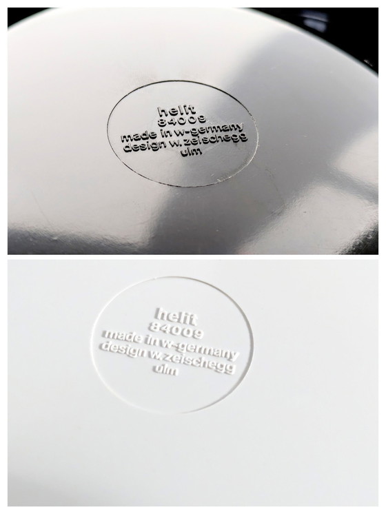 Image 1 of 2 x Space Age Ashtrays | Black and White | Walter Zeischegg for Helit Germany, 1960's