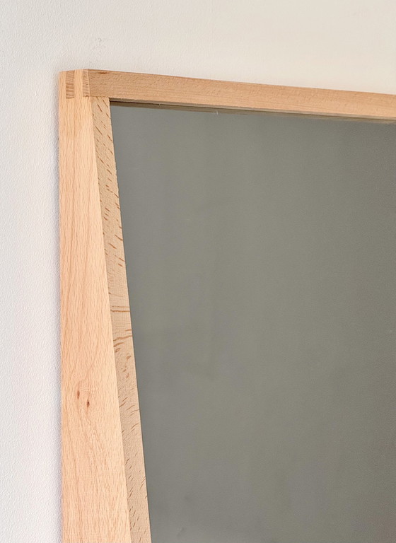 Image 1 of Wall Mirror With Wooden Frame And Shelf