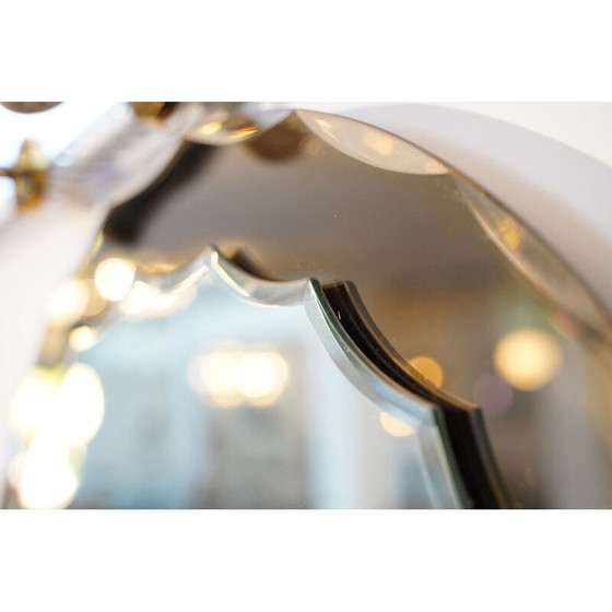 Image 1 of Specchio vintage in bronzo di Cristal Art, Italia, anni '60