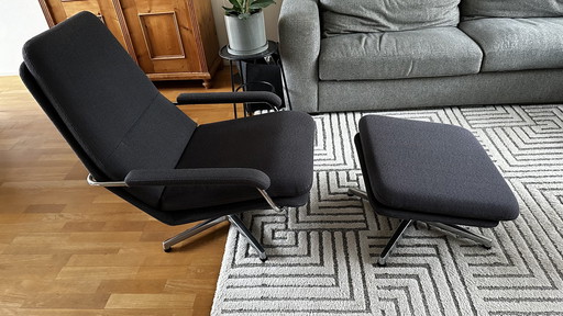 Gelderland 400 Armchair With Hocker Fabric Upholstery