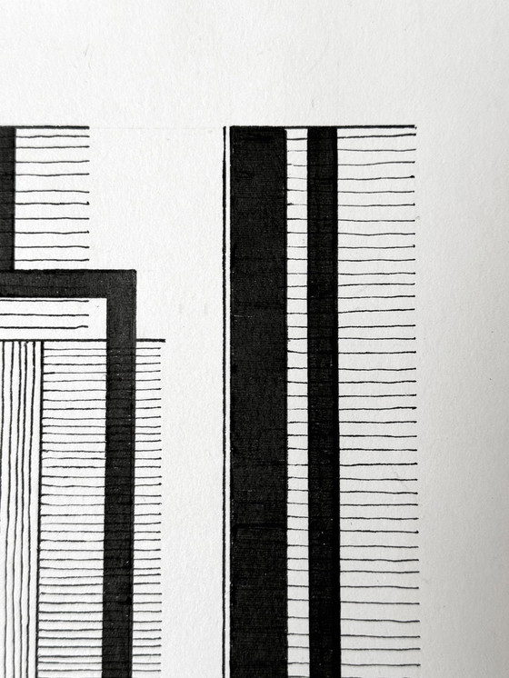 Image 1 of 2 Artworks, Geometric Ink Composition - Eugene Eechaut (1928-2019)