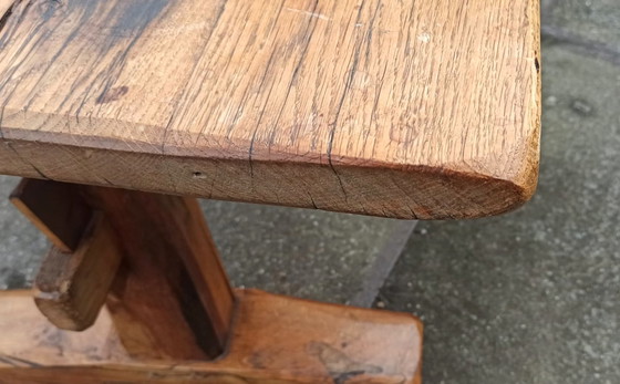 Image 1 of Antiekelandelijke massief houten eettafel