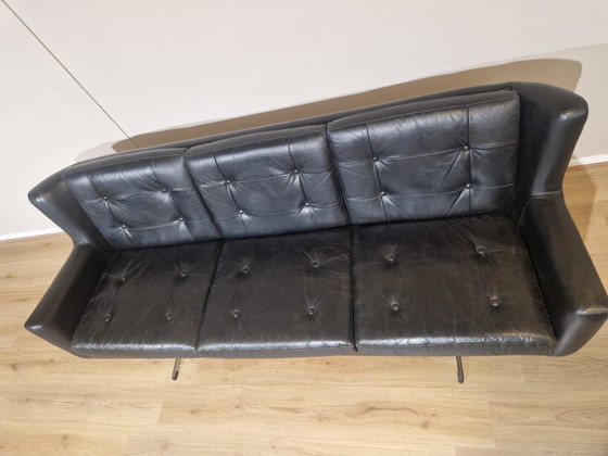 Image 1 of Skjold Sorensen - 3 Seater Sofa - 1960s - Vintage - Black