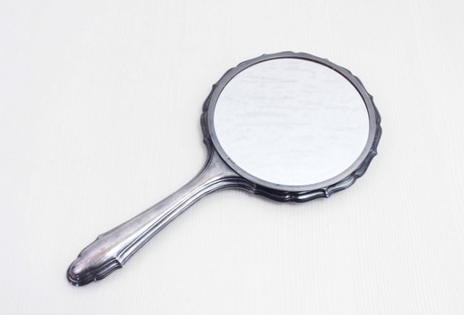 Specchio a mano placcato in argento, Francia anni &#39;30