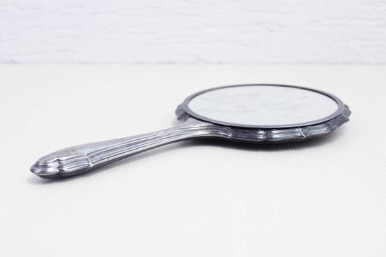 Image 1 of Specchio a mano placcato in argento, Francia anni &#39;30