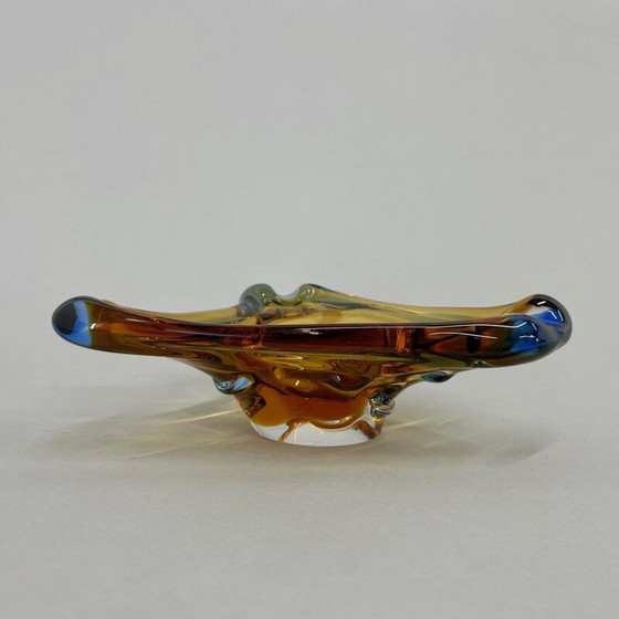 Image 1 of Vintage Bohemian Art Glass ashtray by Josef Hospodka, 1960s