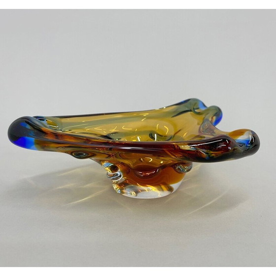 Image 1 of Vintage Bohemian Art Glass ashtray by Josef Hospodka, 1960s