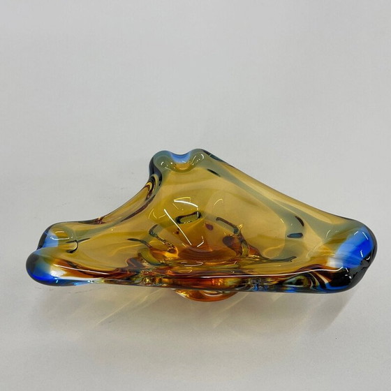 Image 1 of Vintage Bohemian Art Glass ashtray by Josef Hospodka, 1960s