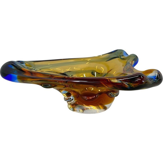 Image 1 of Vintage Bohemian Art Glass ashtray by Josef Hospodka, 1960s