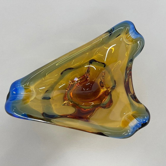 Image 1 of Vintage Bohemian Art Glass ashtray by Josef Hospodka, 1960s