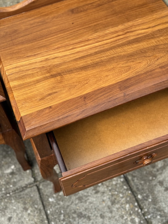 Image 1 of Pair Of Massive Oak Night Stands