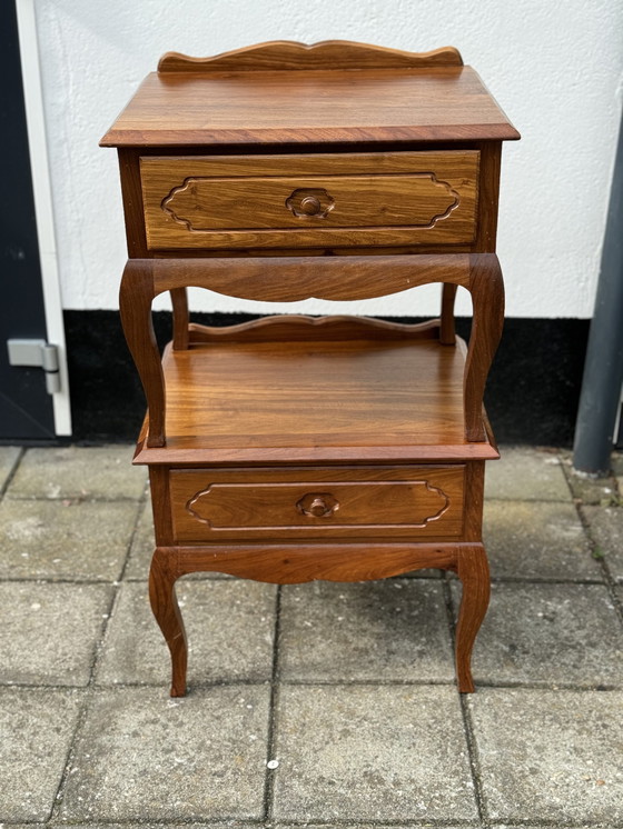 Image 1 of Pair Of Massive Oak Night Stands