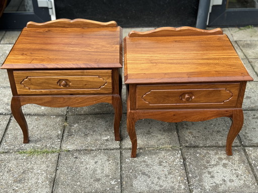 Pair Of Massive Oak Night Stands