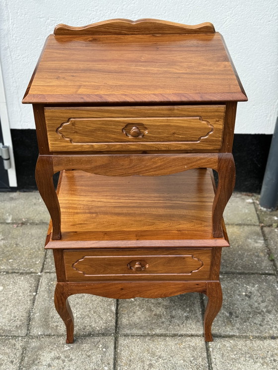 Image 1 of Pair Of Massive Oak Night Stands