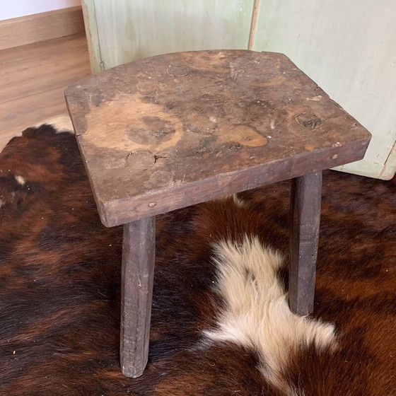 Image 1 of Pair of vintage tripod stools