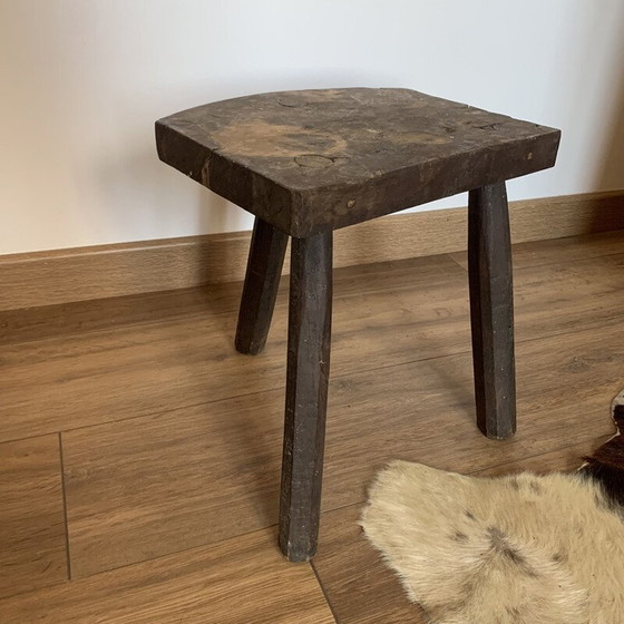 Image 1 of Pair of vintage tripod stools