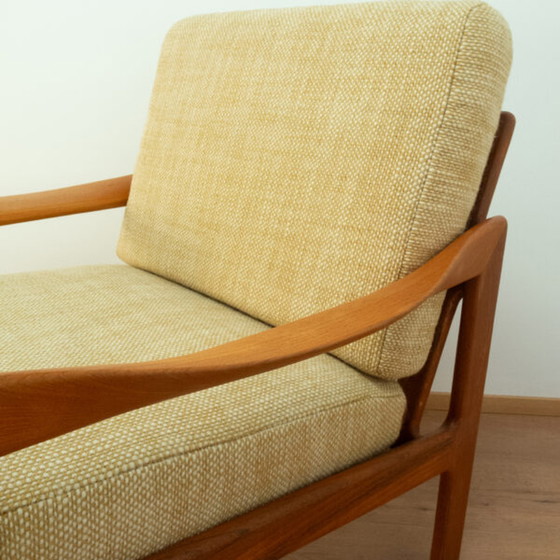 Image 1 of Chaise longue des années 1960 en teck par Illum Wikkelsö pour Niels Eilersen